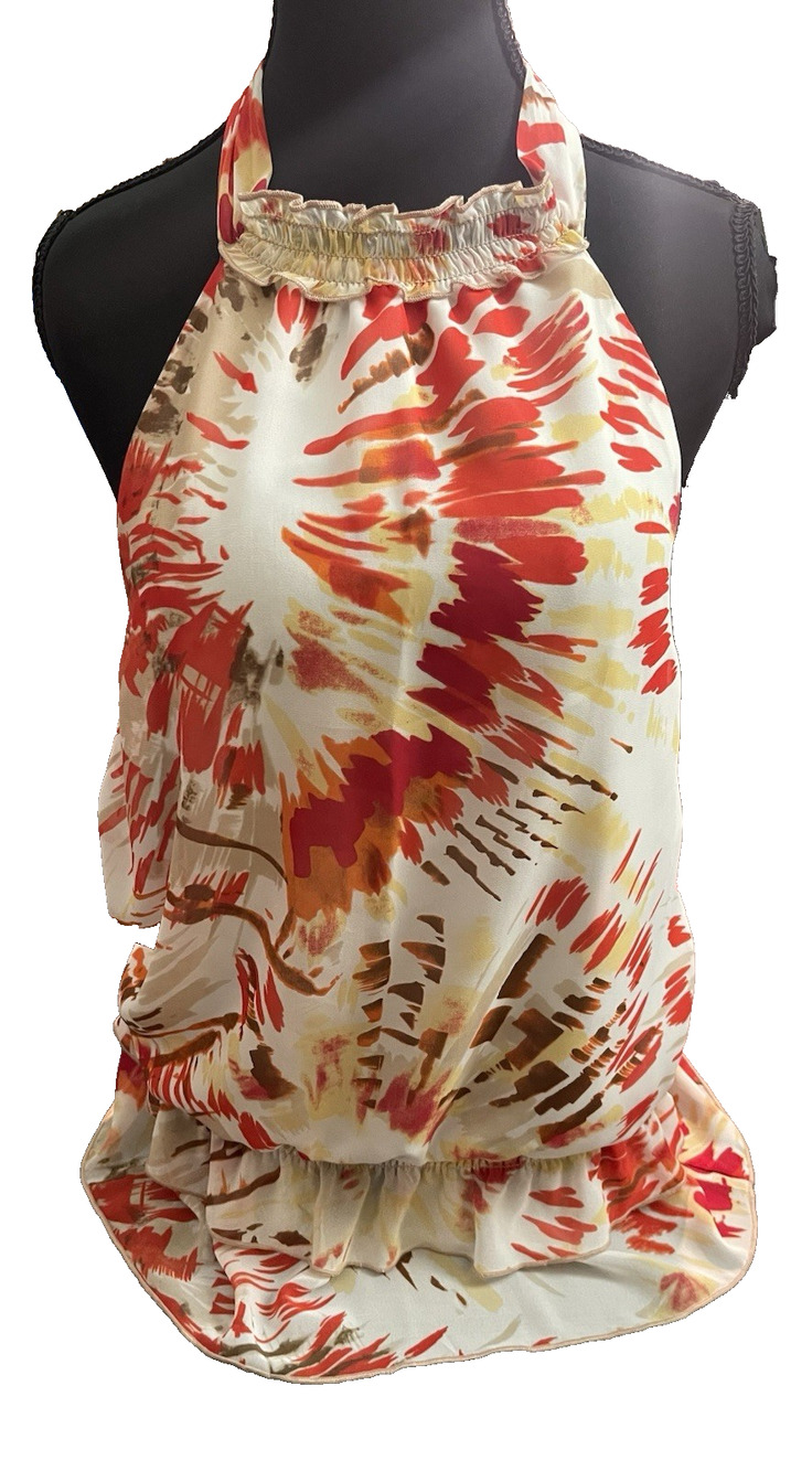 ALYX Women's Floral Halter Top Ruffloed blouse Size Small